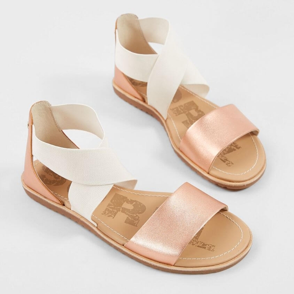 Sorel Women's Sandals in Rose Gold and Cream
